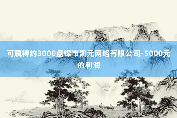 可赢得约3000盘锦市凯元网络有限公司-5000元的利润